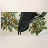Audubon Raven Bird Classic Artwork Strandlaken (Voorkant)