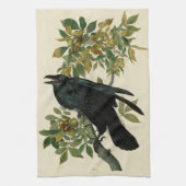 Audubon Raven Bird Classic Artwork Theedoek (Verticaal)