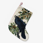 Audubon Raven Bird Classic Painting Kleine Kerstsok (Voorkant (Hangend))