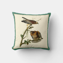  Audubon Red-schouderschip Hawk Pair Pillow Kussen