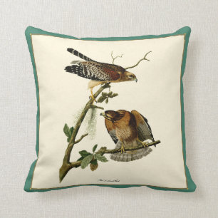  Audubon Red-schouderschip Hawk Pair Pillow Kussen