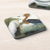 Audubon: Roodbaarzen en Paarse haron Bier Onderzetter (Linkerzijde)