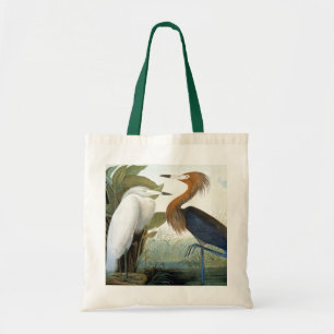 Audubon: Roodbaarzen en Paarse haron Tote Bag