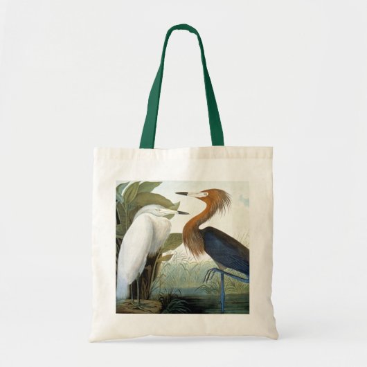 Audubon: Roodbaarzen en Paarse haron Tote Bag (Voorkant)