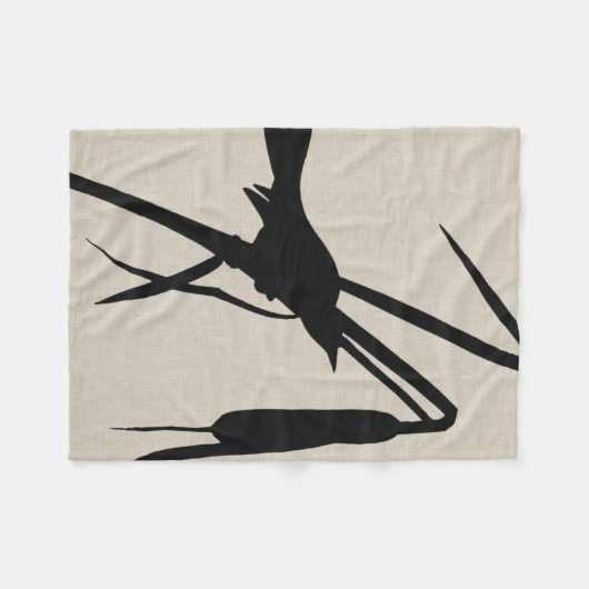 Audubon Silhouette II Fleece Deken (Voorkant (Horizontaal))