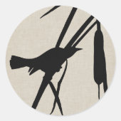 Audubon Silhouette II Ronde Sticker (Voorkant)