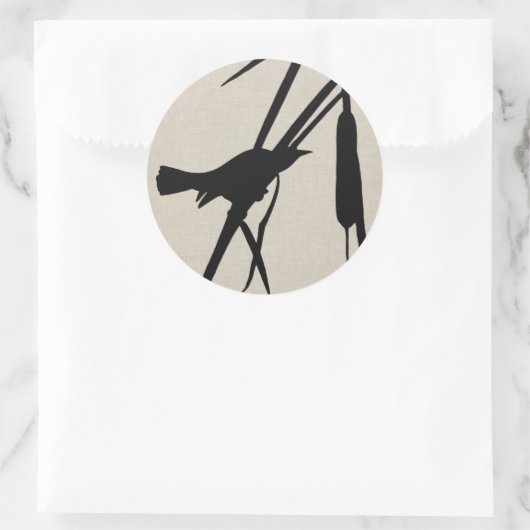 Audubon Silhouette II Ronde Sticker (Tas)