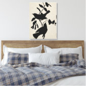 Audubon Silhouette IV Canvas Afdruk (Insitu (Slaapkamer))