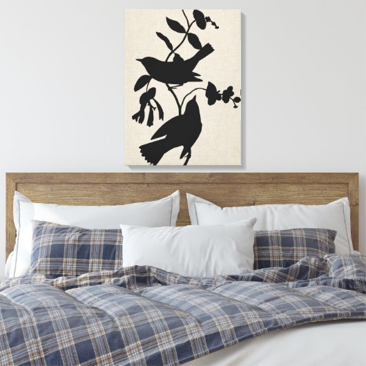 Audubon Silhouette IV Canvas Afdruk (Insitu (Slaapkamer))
