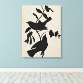 Audubon Silhouette IV Canvas Afdruk (Insitu (Houten vloer))