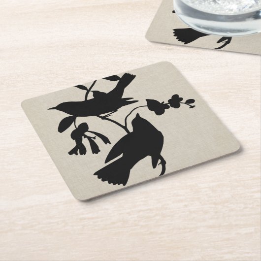 Audubon Silhouette IV Kartonnen Onderzetters (Schuin)