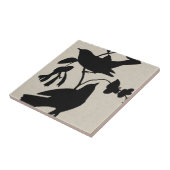 Audubon Silhouette IV Tegeltje (Zijkant)