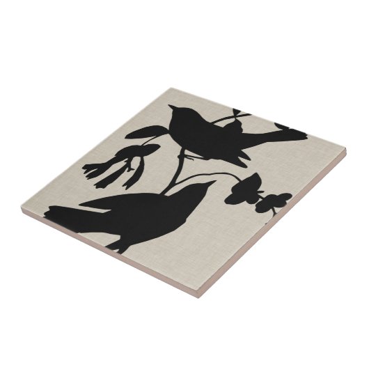 Audubon Silhouette IV Tegeltje (Zijkant)