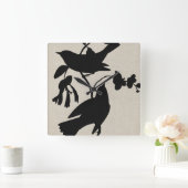 Audubon Silhouette IV Vierkante Klok (Huis)