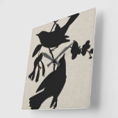 Audubon Silhouette IV Vierkante Klok (Hoek)