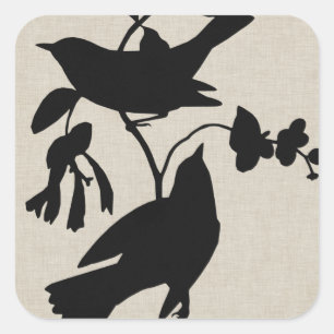 Audubon Silhouette IV Vierkante Sticker