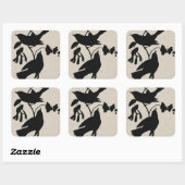 Audubon Silhouette IV Vierkante Sticker (Vel)
