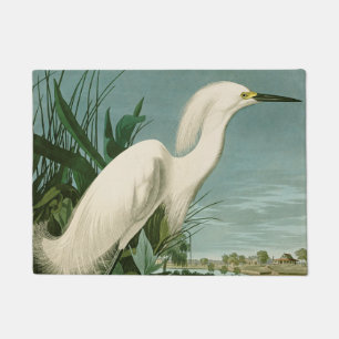 Audubon Sneeuwreiger Witte Reiger Vogel Vogels kij Deurmat