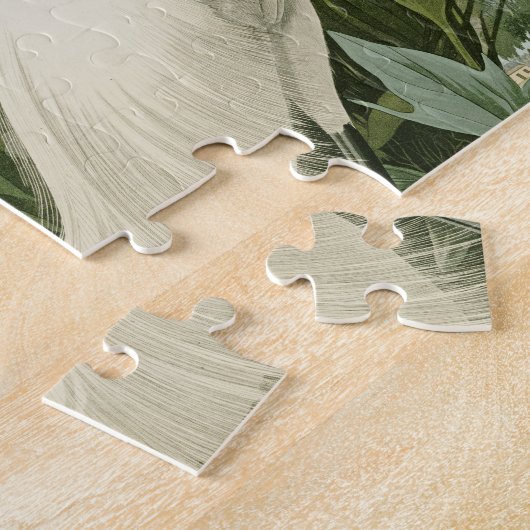 Audubon Snowy Heron White Egret Bird Legpuzzel (Zijkant)