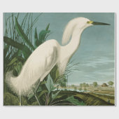 Audubon Snowy Heron White Gret Vogel Vogel Cadeaupapier (Vlak)