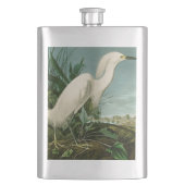 Audubon Snowy Heron White Gret Vogel Vogel Flacon (Voorkant)