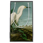 Audubon Snowy Heron White Gret Vogel Vogel Klein Cadeauzakje (Voorkant)