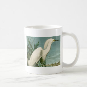 Audubon Snowy Heron White Gret Vogel Vogel Koffiemok