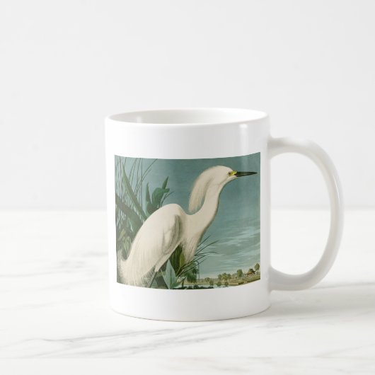 Audubon Snowy Heron White Gret Vogel Vogel Koffiemok (Rechts)