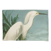 Audubon Snowy Heron White Gret Vogel Vogel Kussensloop (Voorkant)