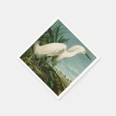 Audubon Snowy Heron White Gret Vogel Vogel Servet (Hoek)