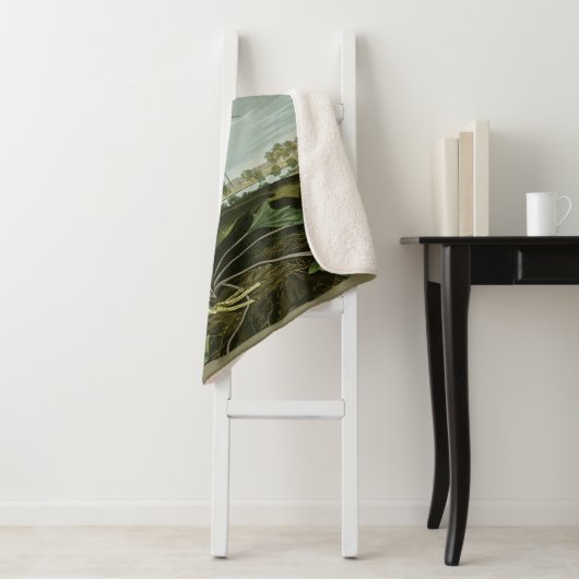 Audubon Snowy Heron White Gret Vogel Vogel Sherpa Deken (In situ)