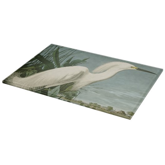 Audubon Snowy Heron White Gret Vogel Vogel Snijplank (Hoek)