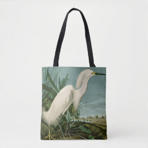 Audubon Snowy Heron White Gret Vogel Vogel Tote Bag