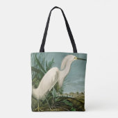 Audubon Snowy Heron White Gret Vogel Vogel Tote Bag (Achterkant)