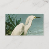 Audubon Snowy Heron White Gret Vogel Vogel Visitekaartje (Achterkant)