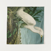 Audubon Snowy Heron White Gret Vogel Vogel Wandkleed (Voorkant (horizontaal))