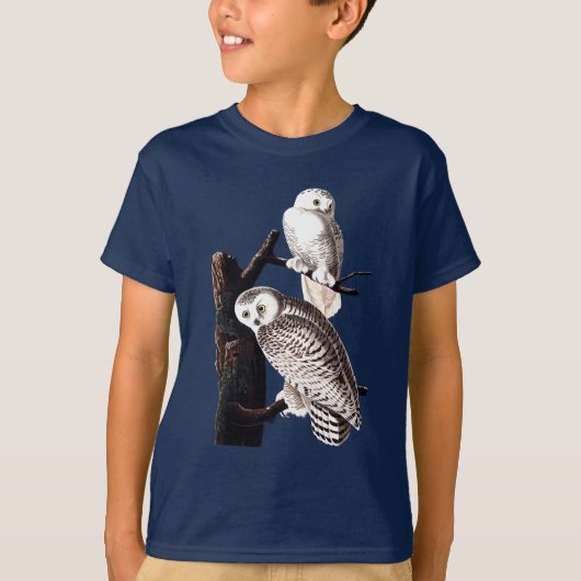 Audubon Snowy Owl Shirt, Youth T-shirt (Voorkant)
