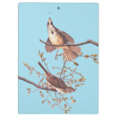 Audubon Song Sparrow beroemd gemaakt door Tiny Spi Klembord (Achterkant)