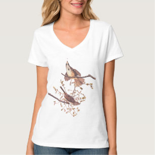 Audubon Song Sparrow beroemd gemaakt door Tiny Spi T-shirt