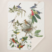 Audubon Songvogels Collage Sherpa Blanket Sherpa Deken (Voorkant)