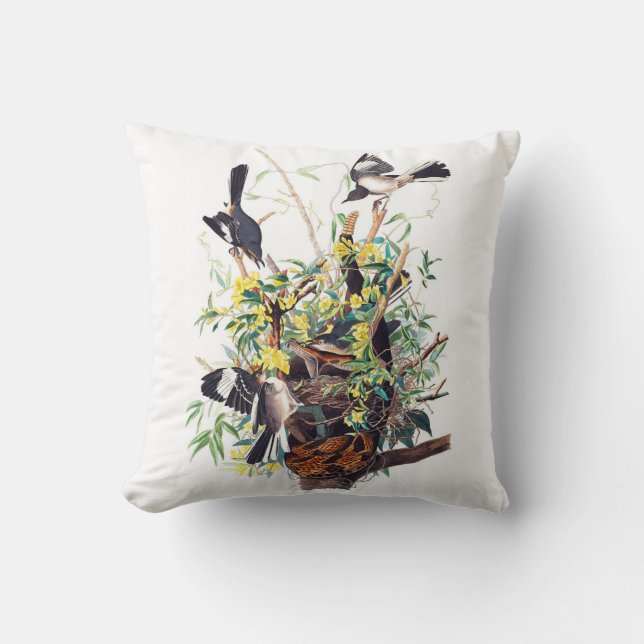 Audubon Spotlijsters Worpkussen Kussen (Voorkant)