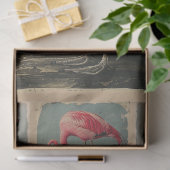 Audubon stijl Amerikaanse flamingo decoupage Tissuepapier (Geschenk)