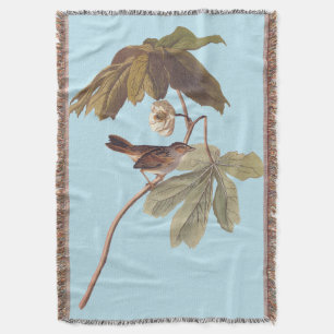 Audubon Swamp Sparrow Bird op Wild Mandrake Deken