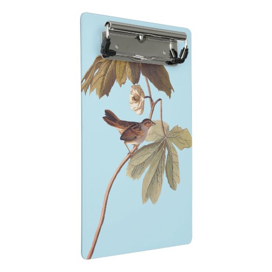 Audubon Swamp Sparrow Bird op Wild Mandrake Mini Klembord (Schuin)