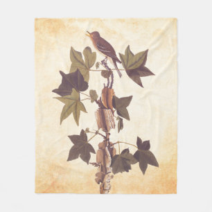 Audubon Traill's Flycatcher Songbird Fleece Deken