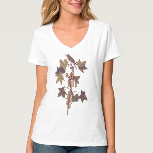 Audubon Traill's Flycatcher Songbird T-shirt (Voorkant)