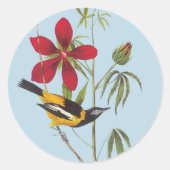 Audubon Troupial Bird Art Stickers (Voorkant)
