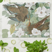 Audubon Turtle Dove Birds Flowers Kitchen Towel Theedoek (Gevouwen)