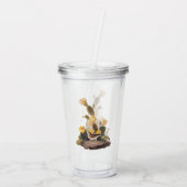 Audubon Vesper Sparrow en Prickly Pear Cactus Acryl Drinkbeker (Achterkant)