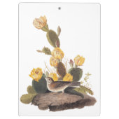Audubon Vesper Sparrow en Prickly Pear Cactus Klembord (Achterkant)